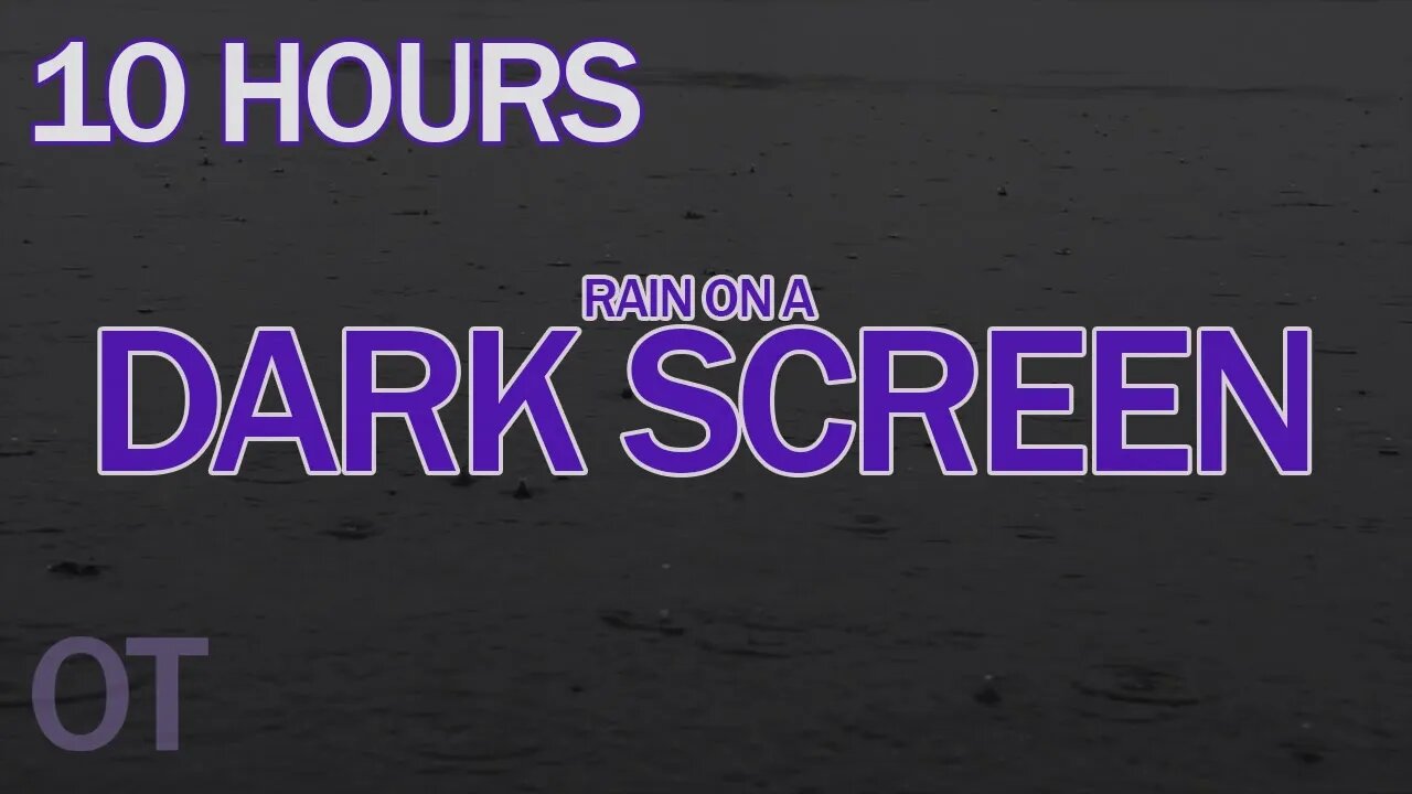 Steady RAIN on a DARK SCREEN | Relax/ Sleep/ Study | 10 hours nature sounds | relaxation/ meditation