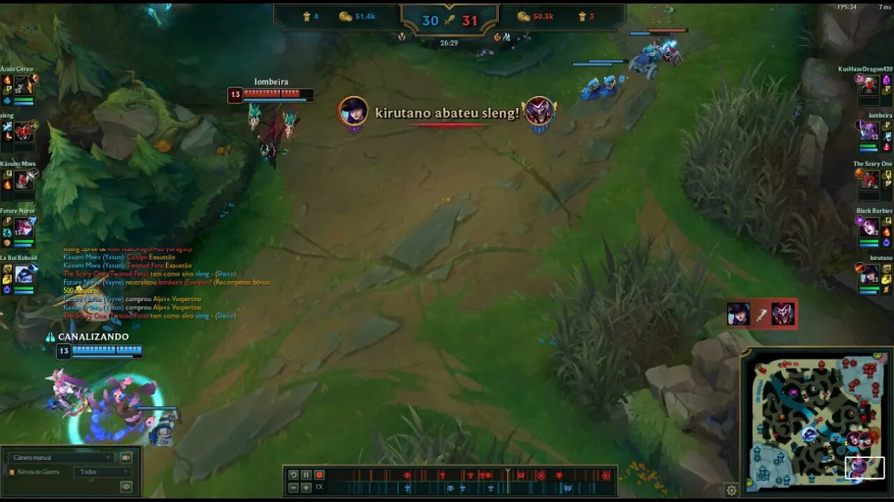 Exploding a runaway Evelyn player.