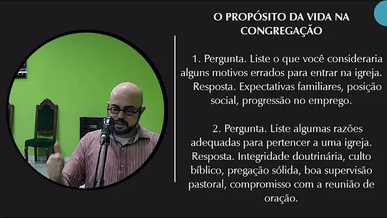 Aula 23 - A Vida na Congregação