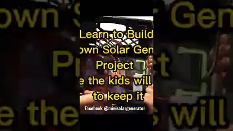 Learn to build your own mini solar generator Facebook @minisolargenerator