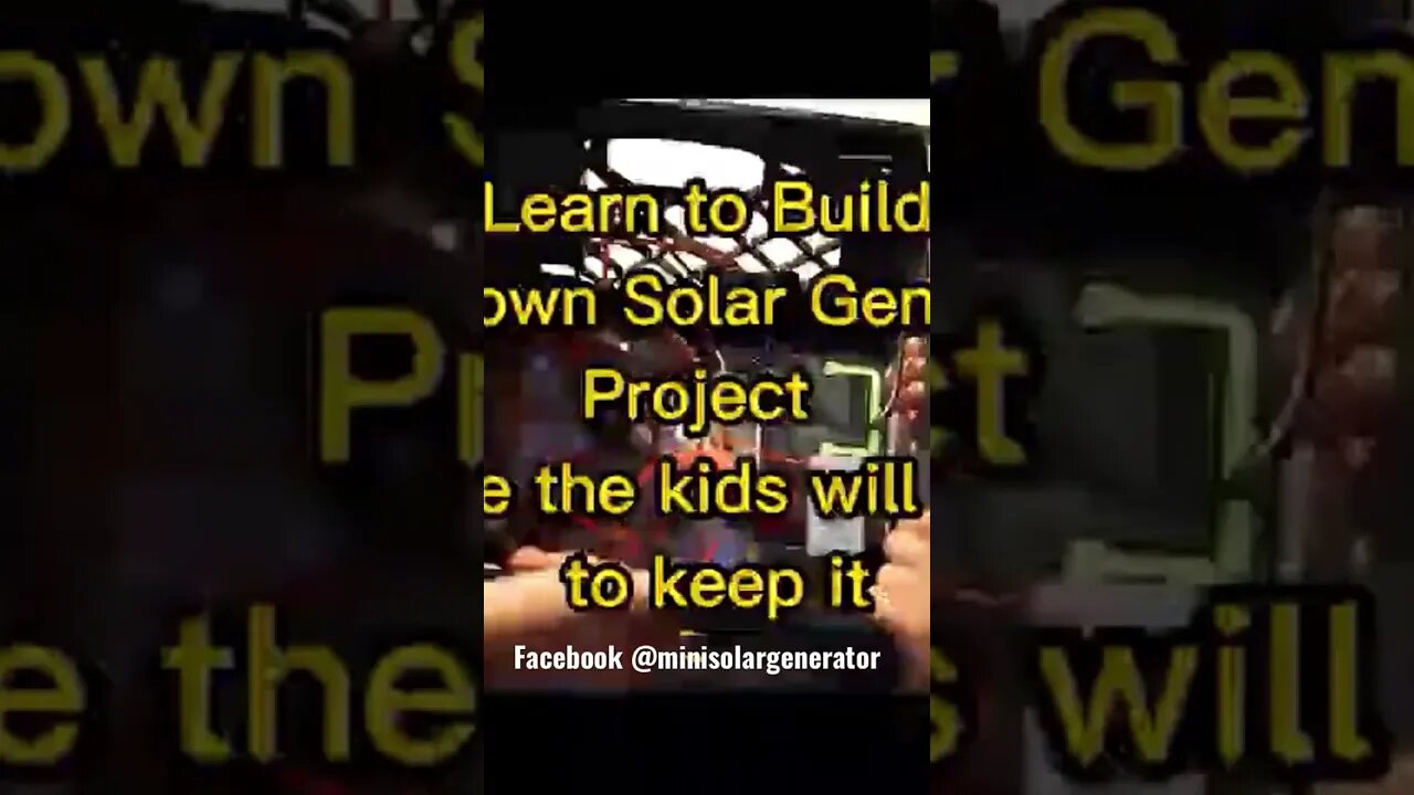 Learn to build your own mini solar generator Facebook @minisolargenerator