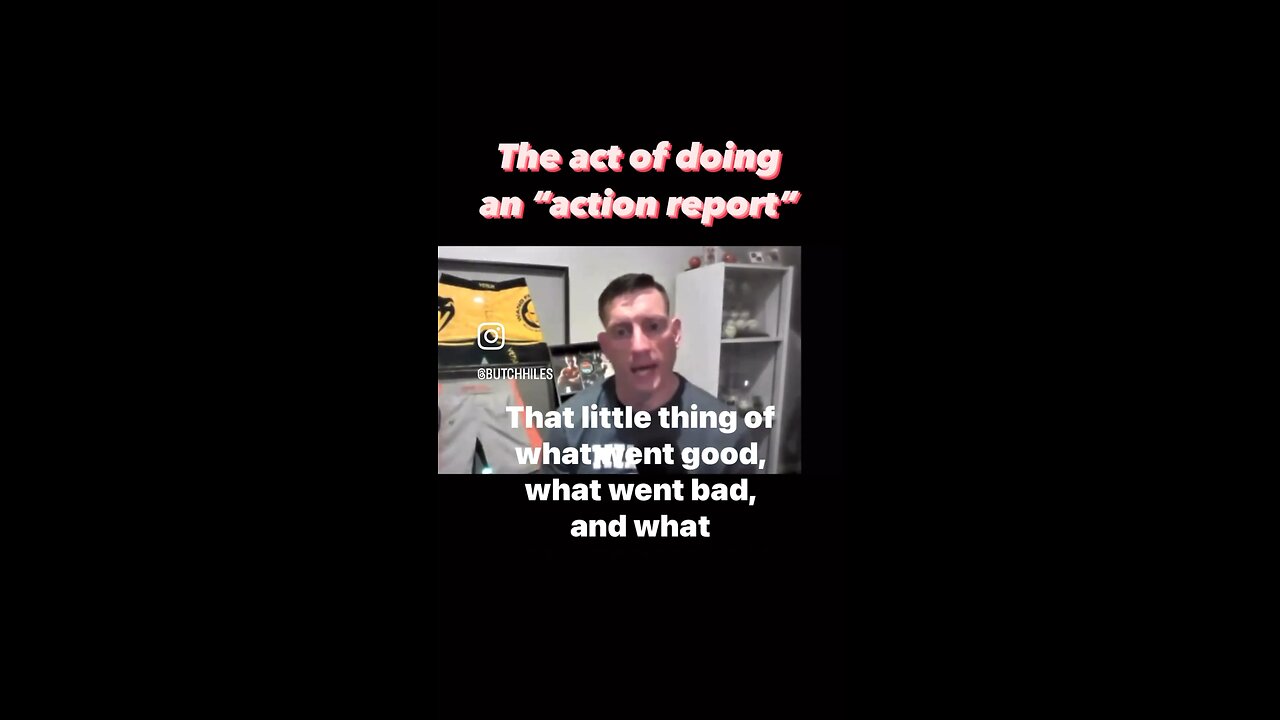Do you do action reports after training?