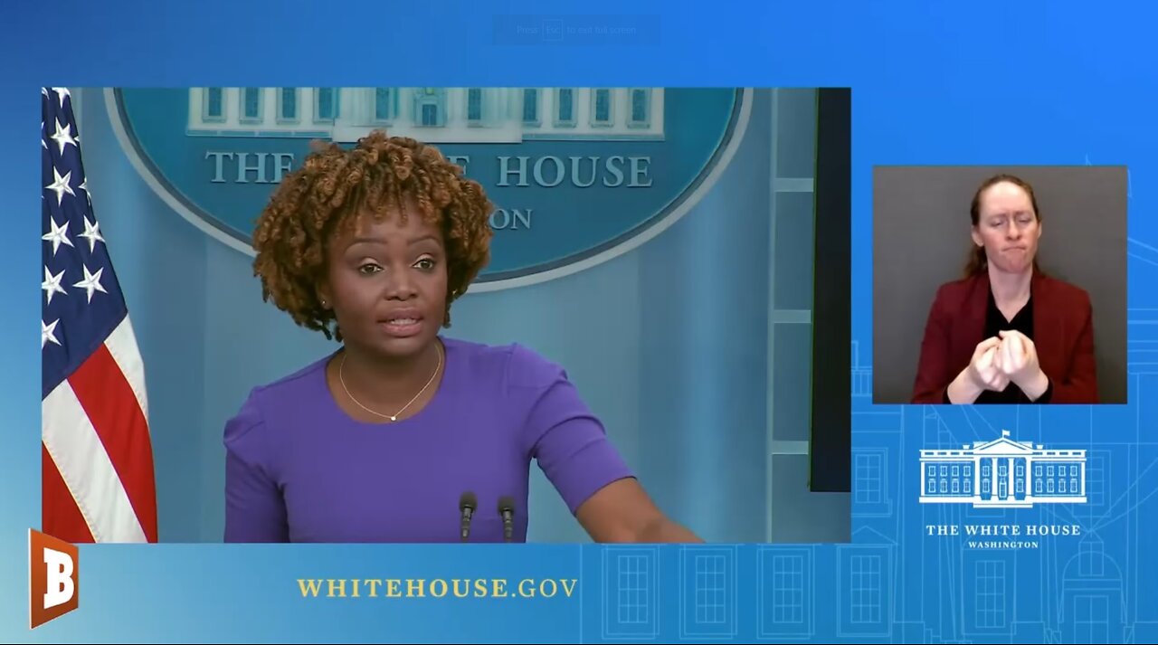 WH Press Secretary Karine Jean-Pierre speaking with reporters...