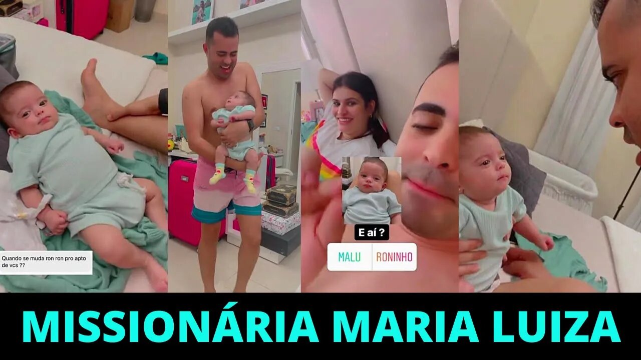 Roninho e Maluzinha Brincando Com Sua Filha Maria Luiza