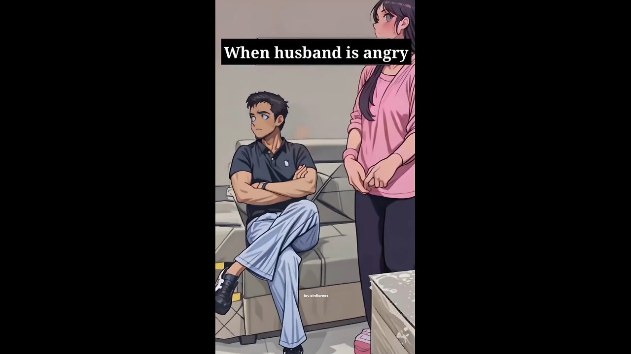 when husband is angry 😡😡