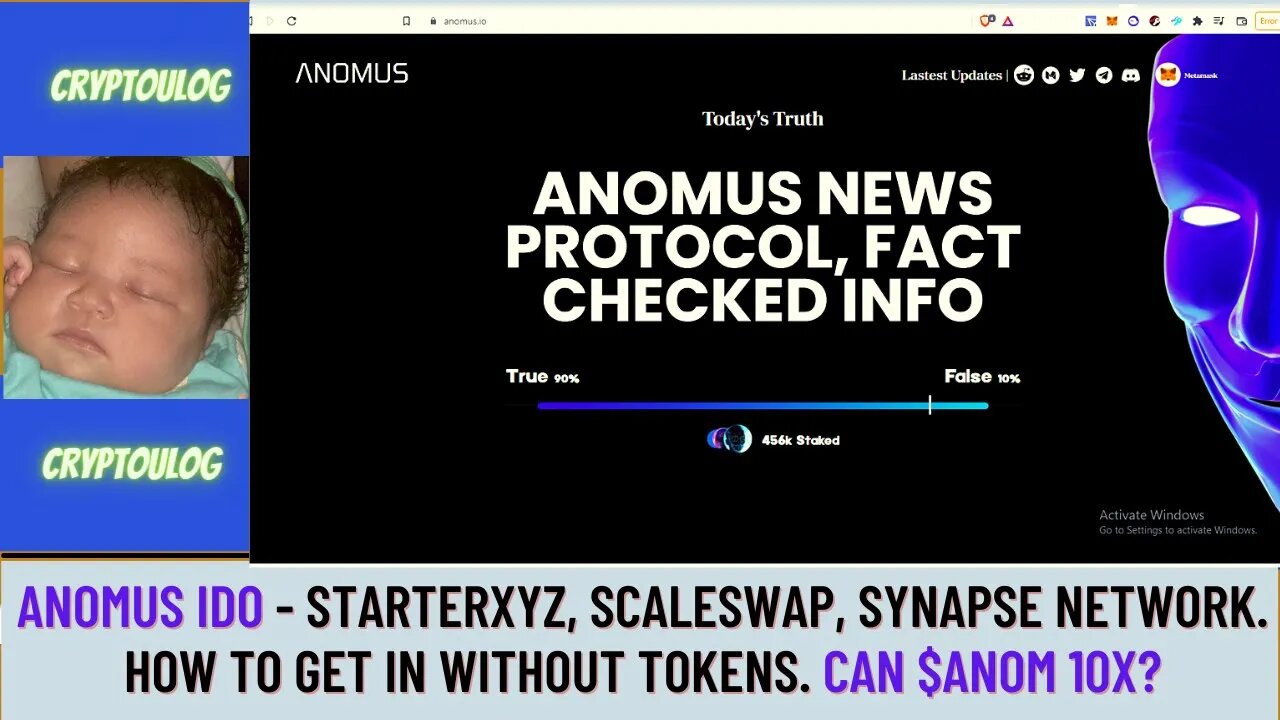 Anomus IDO - Starterxyz, Scaleswap, Synapse Network. How To Get In Without Tokens. Can $ANOM 10X?