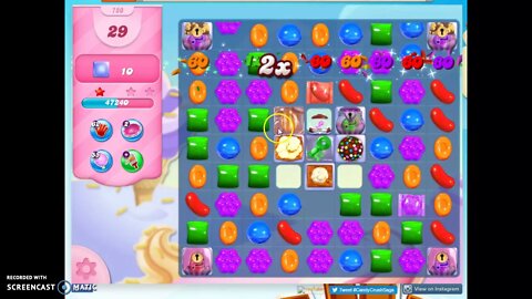 Candy Crush Level 780 Audio Talkthrough, 3 Stars 0 Boosters