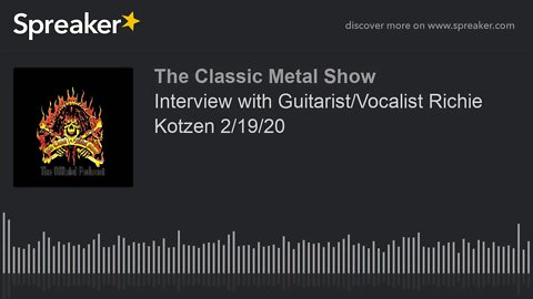 CMS HIGHLIGHT - Interview with Guitarist/Vocalist Richie Kotzen - 2/19/20