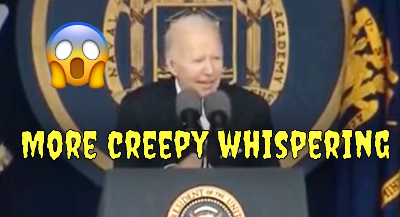 CREEPY WHISPERS by JOE BIDEN again during a speech this past week