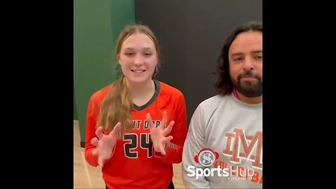 Mound Dora High Volleyball Head Coach Kevin Gifford and #24 Sydney Guthrie #mountdora