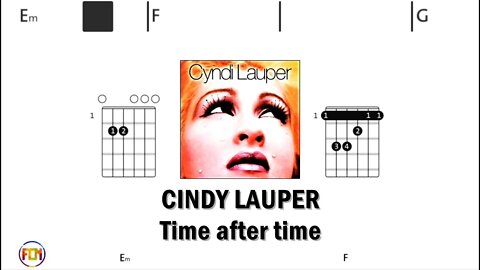 CINDY LAUPER Time after time - Guitar Chords & Lyrics HD