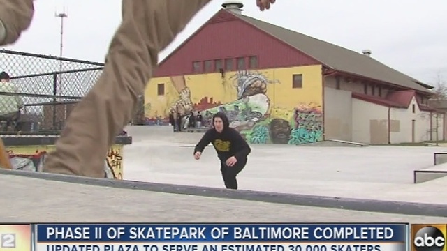 Phase II of Baltimore skate park complete