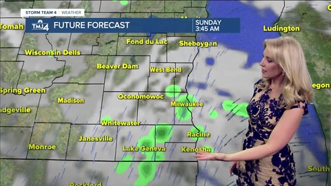 Isolated showers likely on Sunday