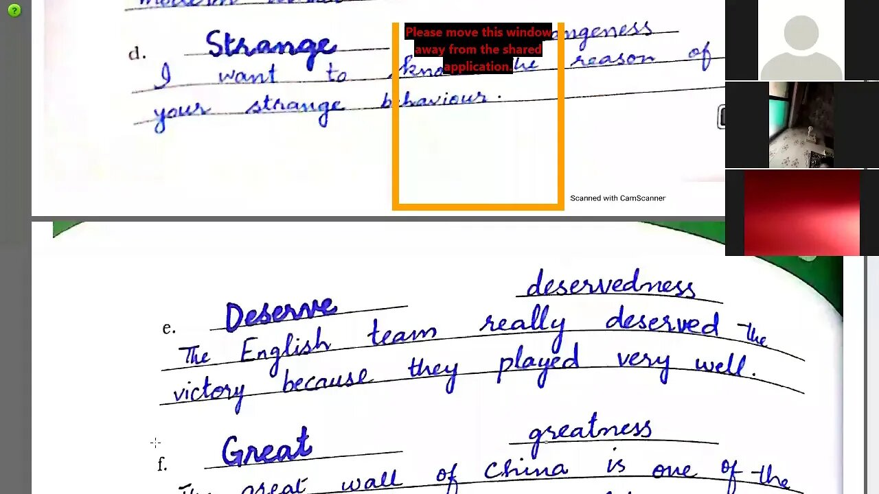 Zoom Online | Class 6th | English A | Lecture V | 3 Dec 2020