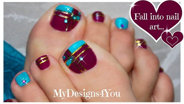 Beautiful block toenail art tutorial