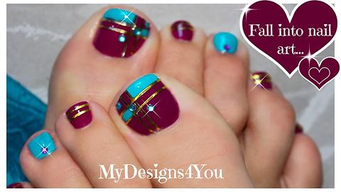 Beautiful block toenail art tutorial