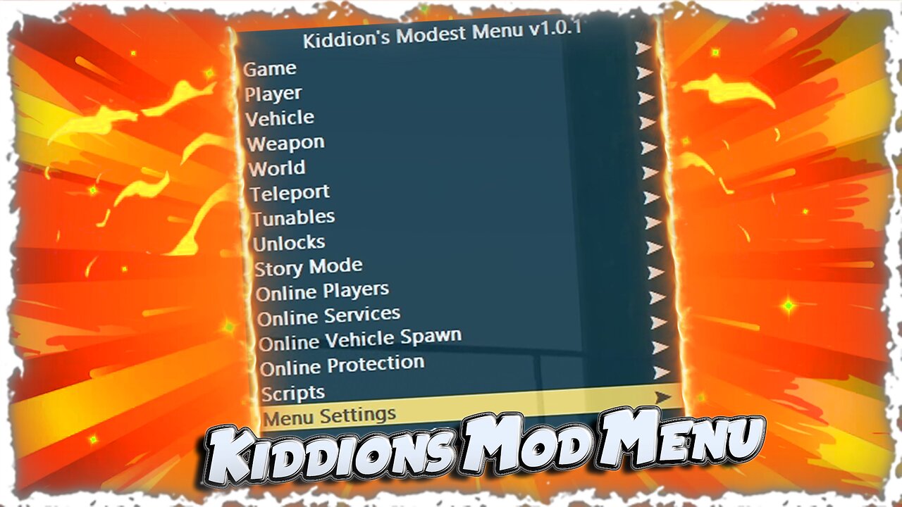 GTA V Online 1.69 Kiddions Mod Menu Update and Download For Free