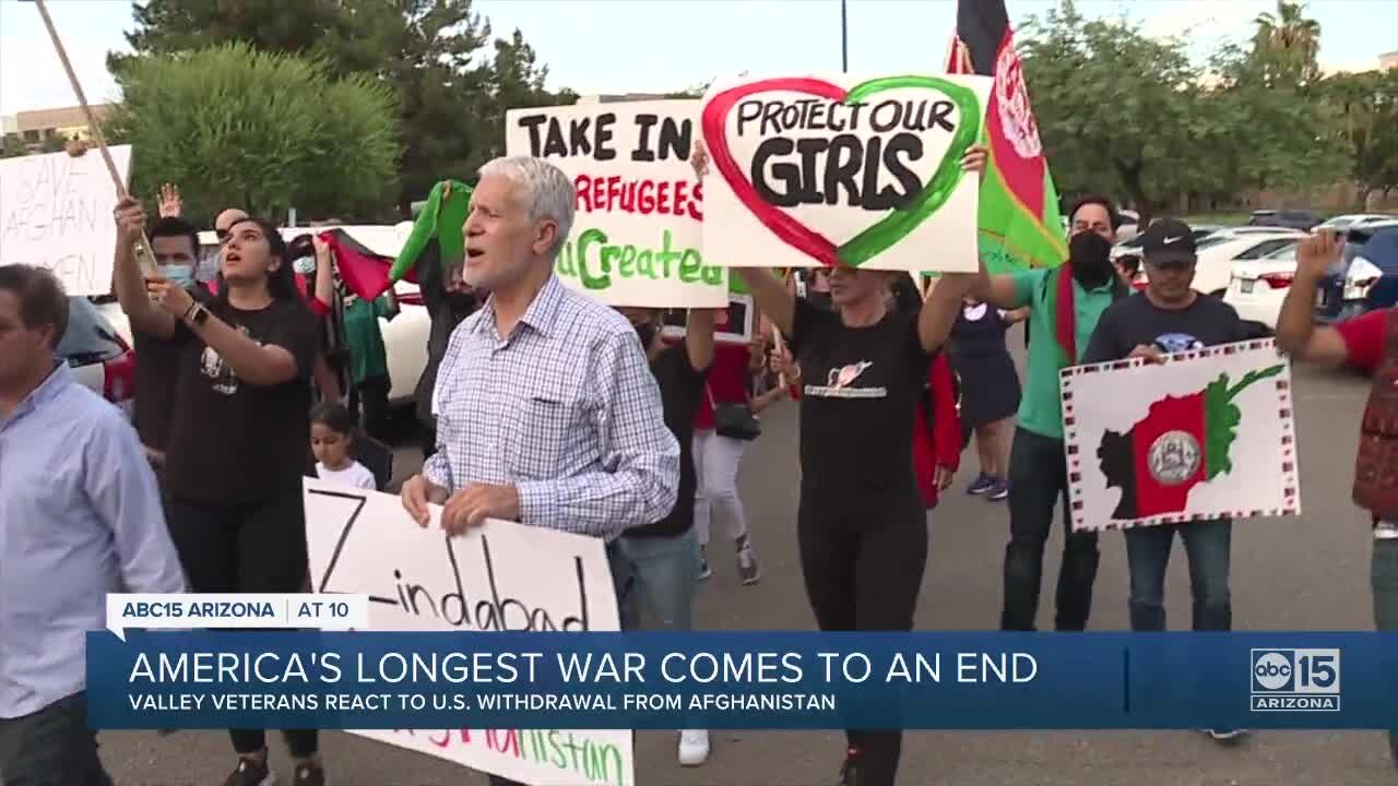 Valley veterans and Afghans reflect and march after 20-year war ends