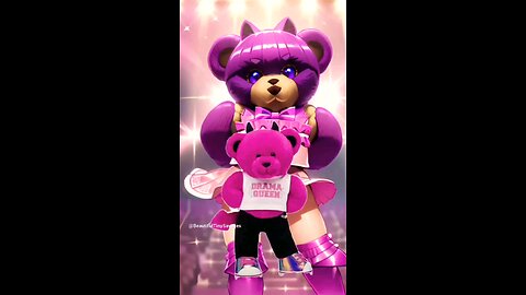 "Precious Build A Bear "Pink Devilish Valentines Drama Queen Teddy Bear"Come See❤️🧸🐾💎🎼🎶