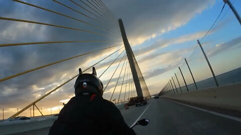Kawasaki Ninja ZX-6R Sunshine Skyway Bridge Ride 🤘
