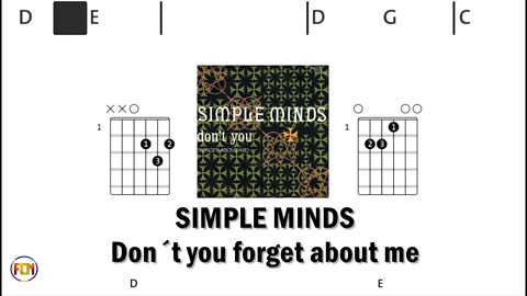 SIMPLE MINDS Don´t you forget about me - (Chords & Lyrics like a Karaoke) HD