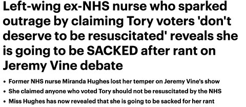 Left-wing ex-NHS nurse Conservatives 'don't deserve to be resuscitated'