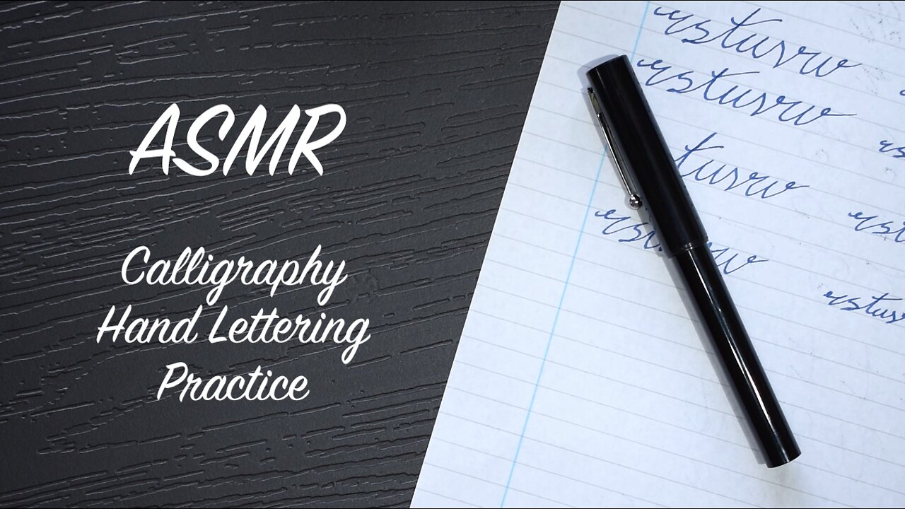 ASMR Calligraphy Practice Hand Lettering | Writing Sounds | Letters R - W | (No Talking)
