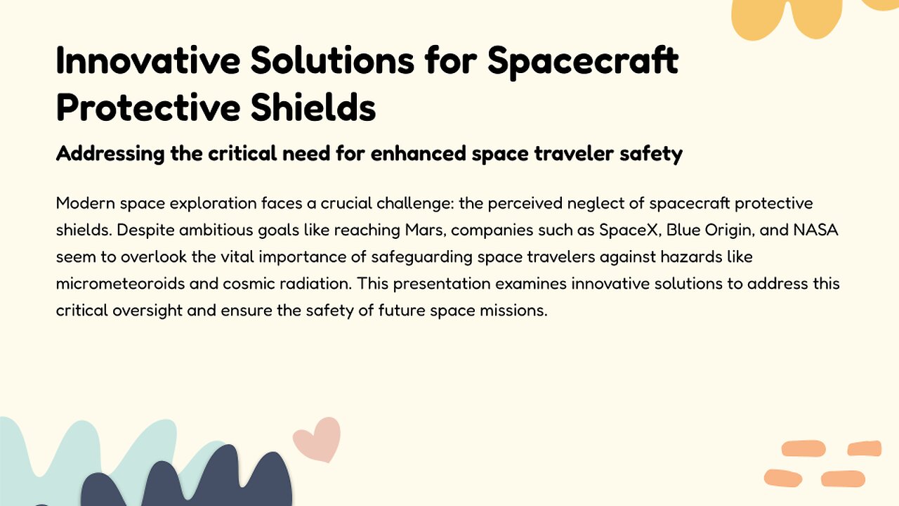 Innovative Solutions for Spacecraft Protective Shields