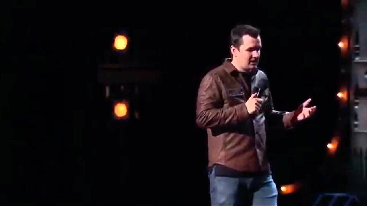 Shooting holes in Jim Jefferies's gun routine.