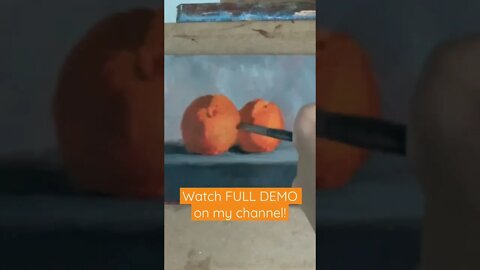 Clip from still life painting Two Oranges DEMO part 1