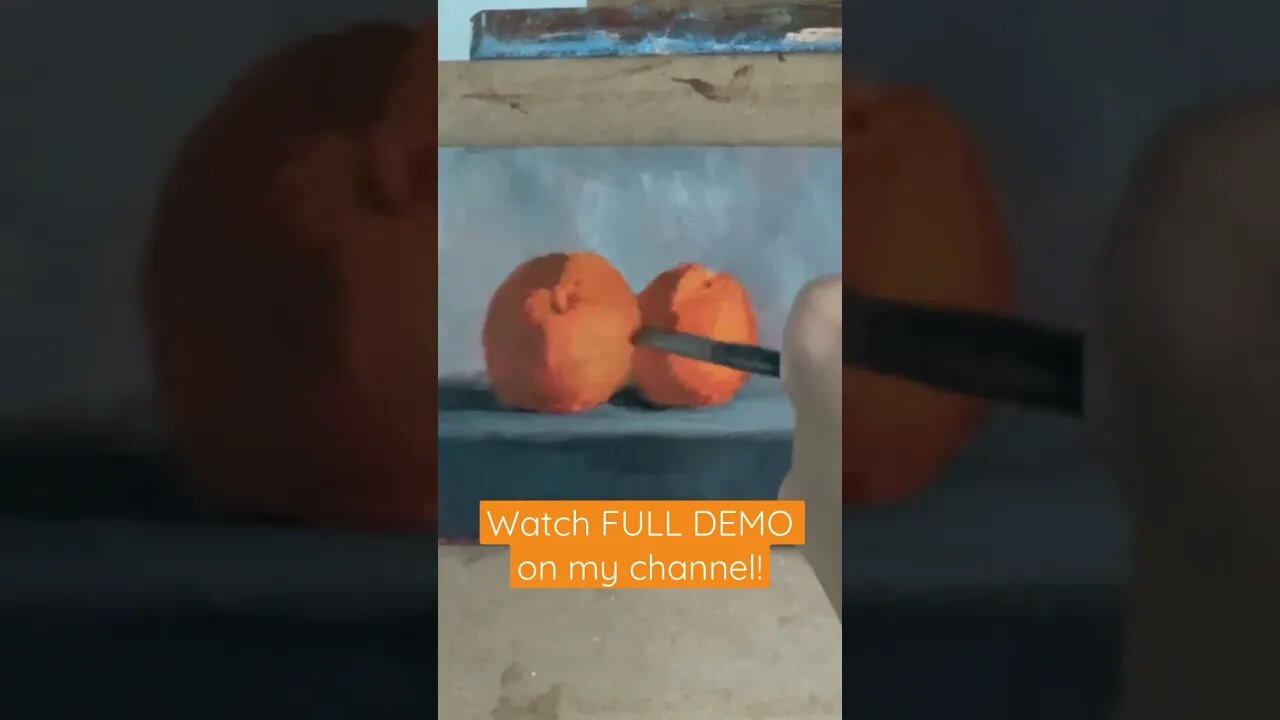 Clip from still life painting Two Oranges DEMO part 1