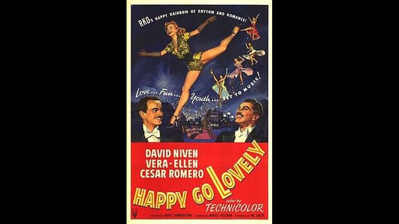 Happy Go Lovely (1951) Musical, Romance with David Niven, Vera-Ellen, Cesar Romero