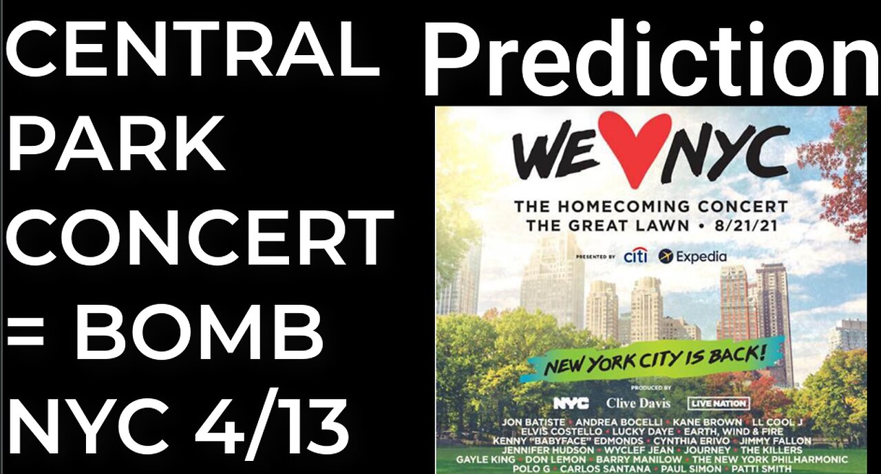 Prediction: CENTRAL PARK CONCERT = DIRTY BOMB NYC April 13