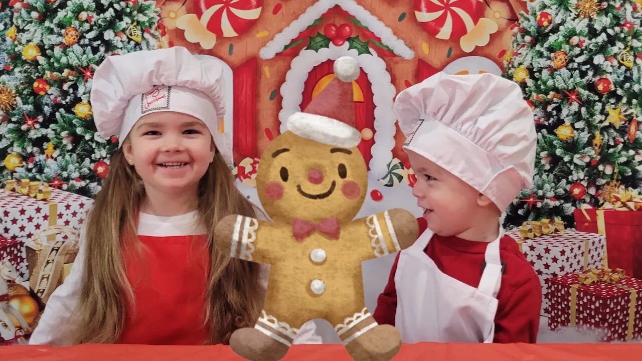 Gingerbread House with Aria and Abram