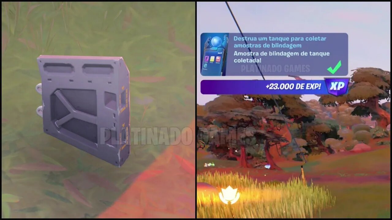 DESTRUA UM TANQUE PARA COLETAR AMOSTRAS DE BLINDAGEM - FORTNITE