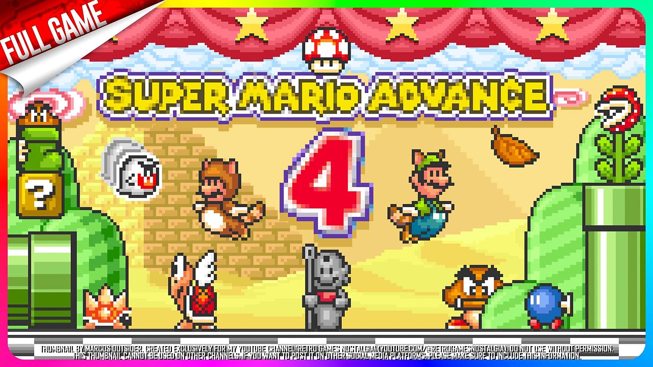Super Mario Advance 4: Super Mario Bros. 3 (GBA - US) Longplay (100% Perfect Clear)