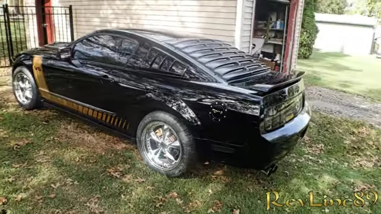 CRAZY LOUD Retro Throwback 2008 Ford Mustang With Long Tube Headers S197