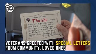 Veterans greeted with a special mail call from their loved ones