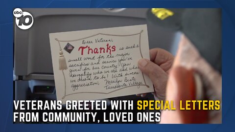 Veterans greeted with a special mail call from their loved ones