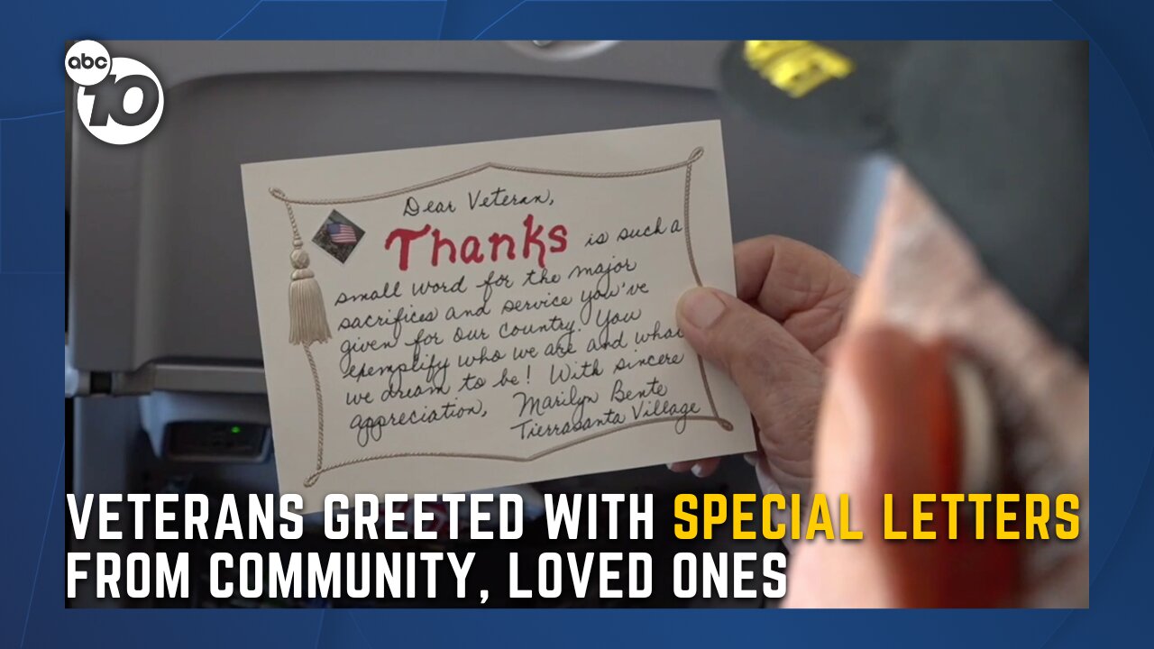 Veterans greeted with a special mail call from their loved ones