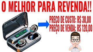 Melhor Fone Bluetooth por menos de 50 reais! Muito lucro na revenda!