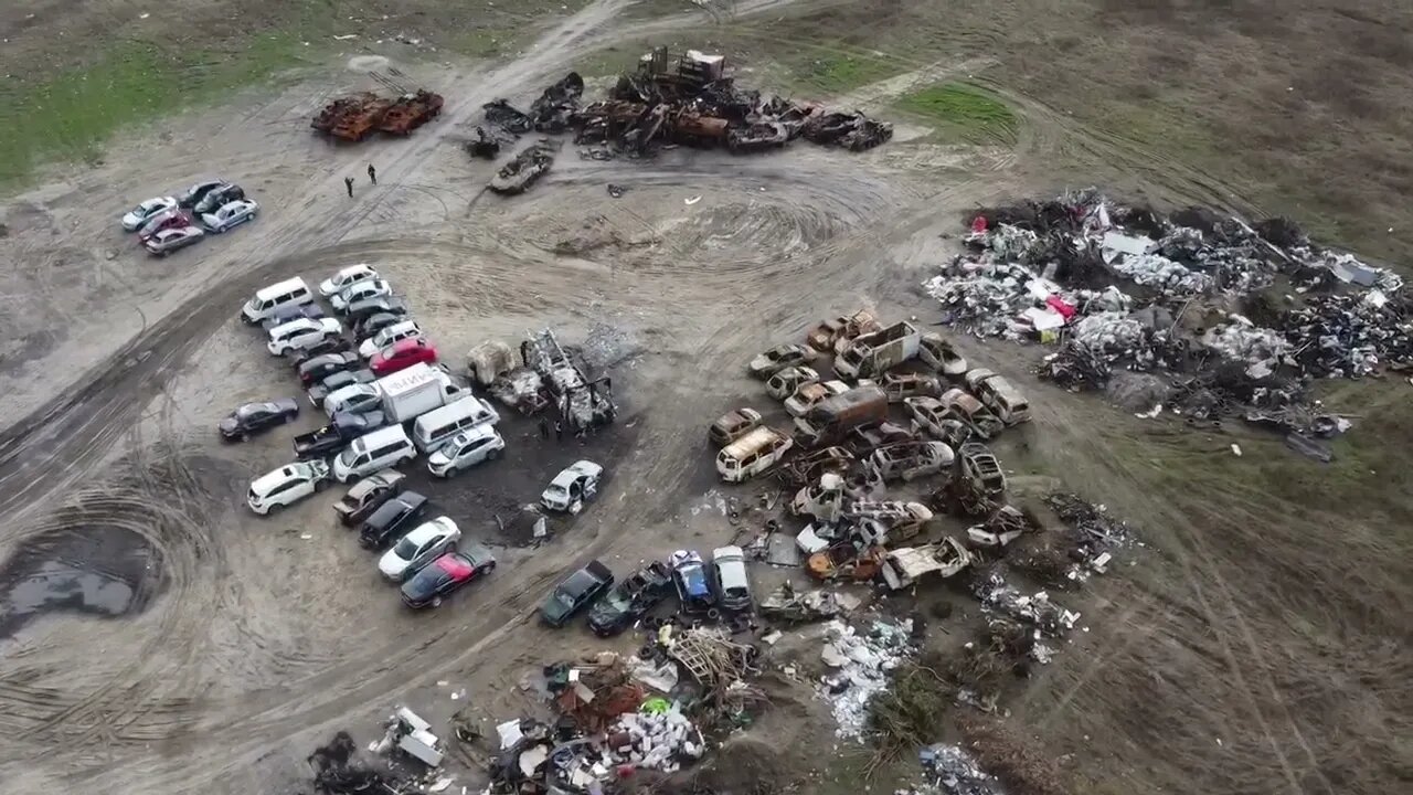 CAR CEMETERY IN BUCHA!