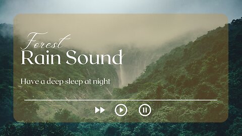 The sound of Forest rain | incredibly relaxing 4 Hour rain sound