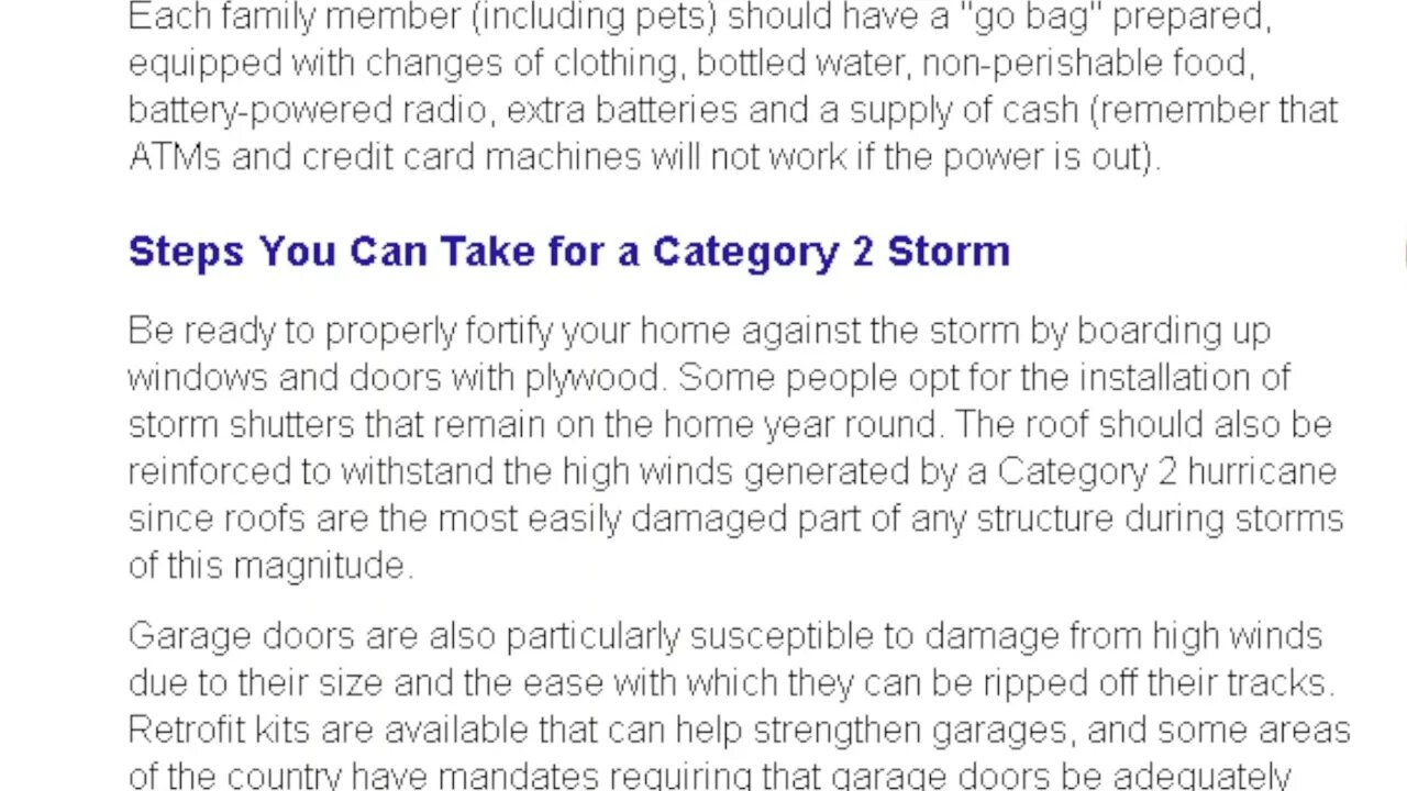 Categort 2 Hurricane discussion!! / How and when to prepare!!