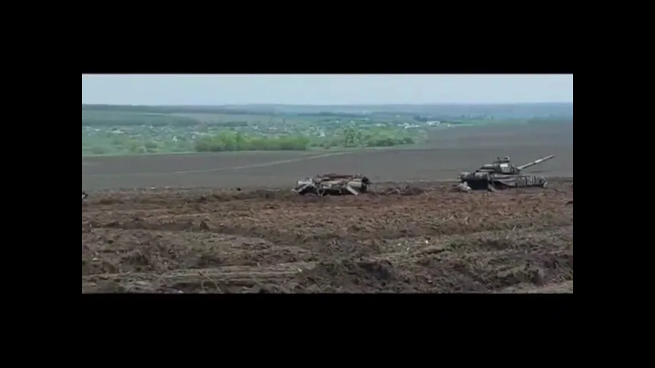 Damaged Russian TOS-1, destroyed T-72 variant, and a couple of captured T-72Bs!