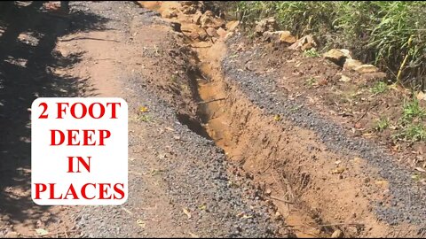 Survey of our damaged road. The price of living remotely