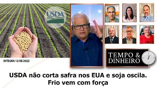 USDA não corta safra nos EUA e soja oscila. Frio vem com força