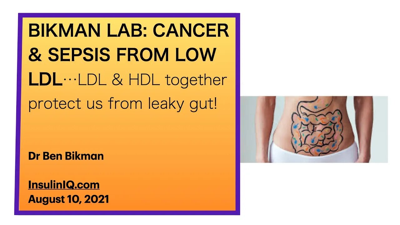 Dr Bikman's Lab 4: CANCER & SEPSIS FROM LOW LDL...LDL & HDL together protect our body from leaky gut