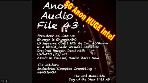 SG Anon HUGE Intel 3.11.23: Original Obama Gone