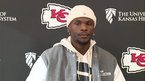 Chiefs WR searching for balance between preparing for Vegas, processing Hamlin's injury